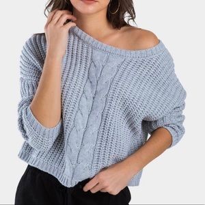 Francesca’s Len Center Cable Knit Sweater